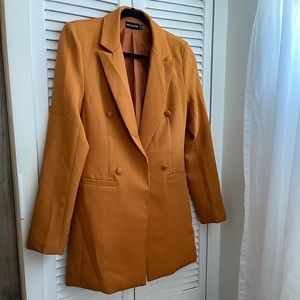Burnt orange pant suit